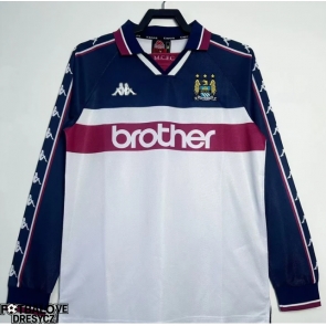 Manchester City 1997-1998 Retro Venkovní Dres Dlouhý Rukáv Manchester City 1997-1998 Retro Venkovní Dres Dlouhý Rukáv